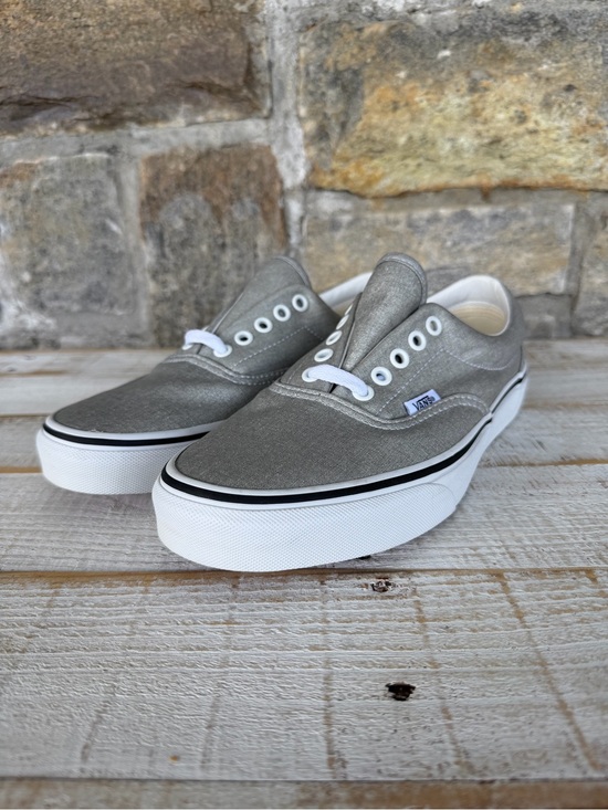 Vans Shoes - Vans Silver Gray Low-Top Canvas Sneakers-New